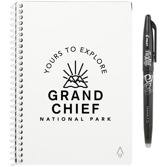White Rocketbook Core Director Promotional Smart Notebook - 5"w x 7"h