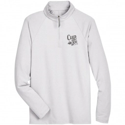 Devon & Jones CrownLux Micro-Stripe Quarter-Zip - Men's - Silver