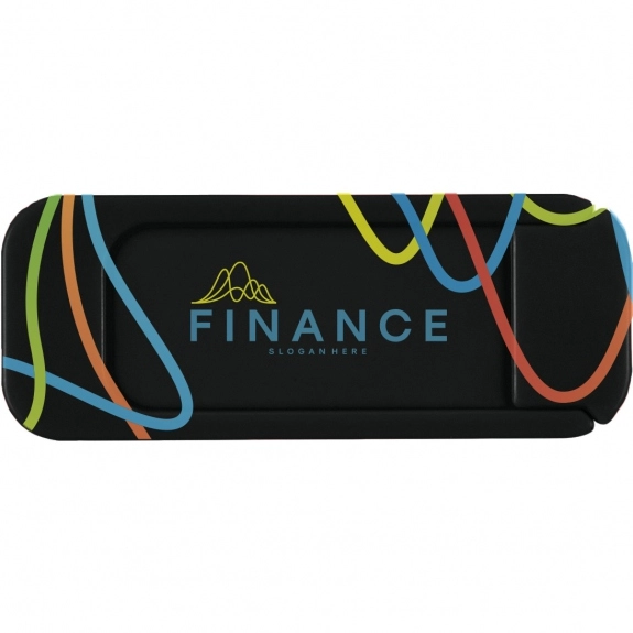Black - Full Color Plastic Slide Custom Webcam Cover