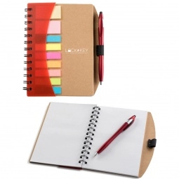 Executive Custom Notebooks w/ Sticky Notes & Flags - 6"w x 7"h