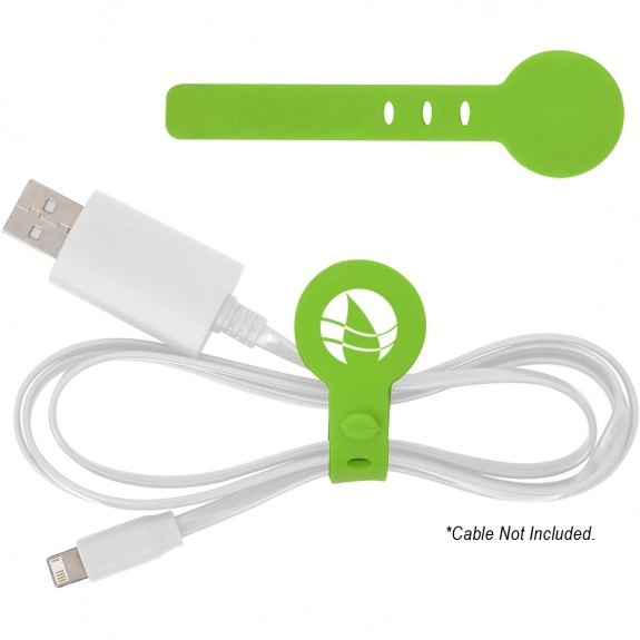 Lime Green - Adjustable Silicone Tie Cord Organizer
